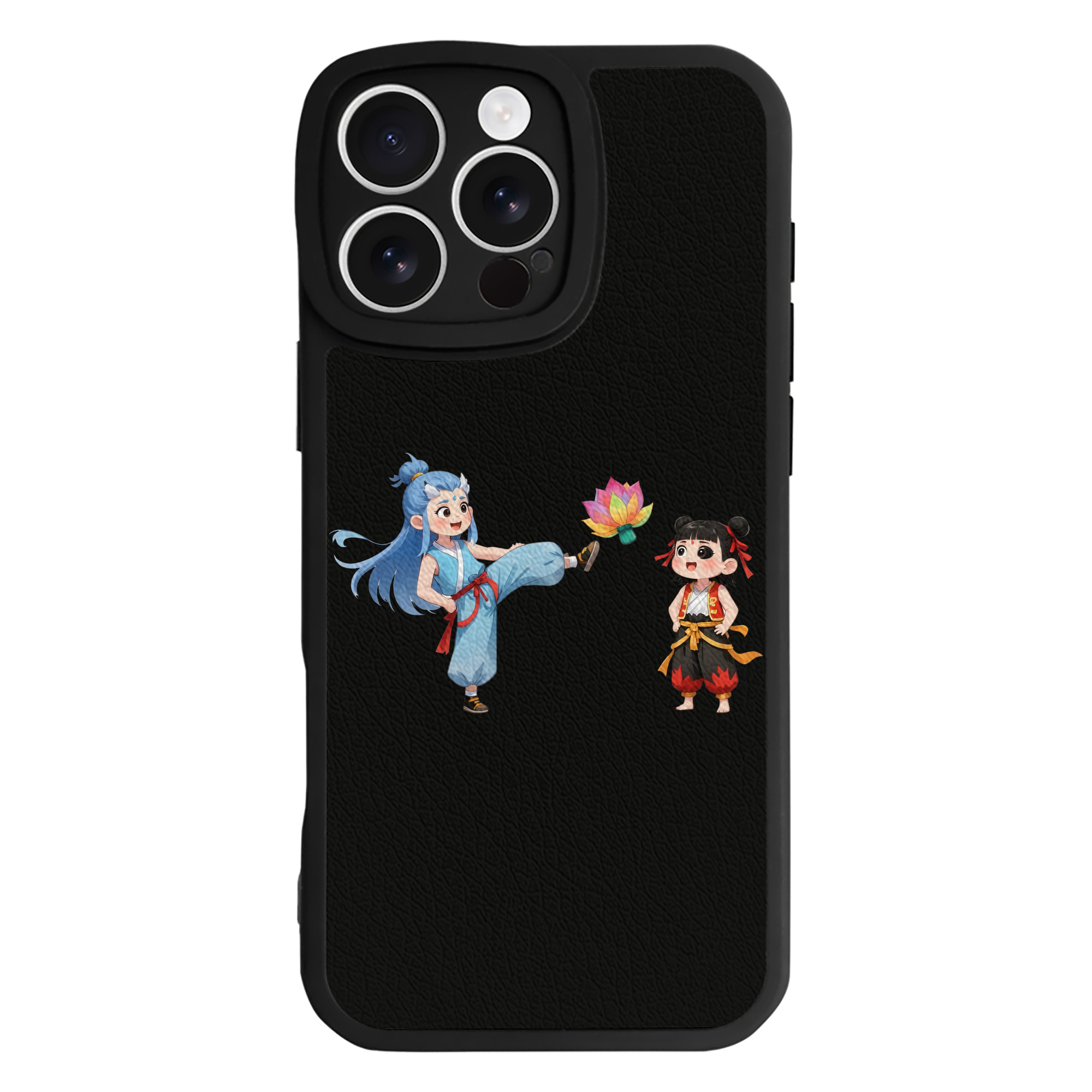 （画像用） Ne Zha 2 ナタ 魔童の大暴れ 【iPhone 16シリーズ対応】シリコンスマホケース（レザー調） 材質：シリコン